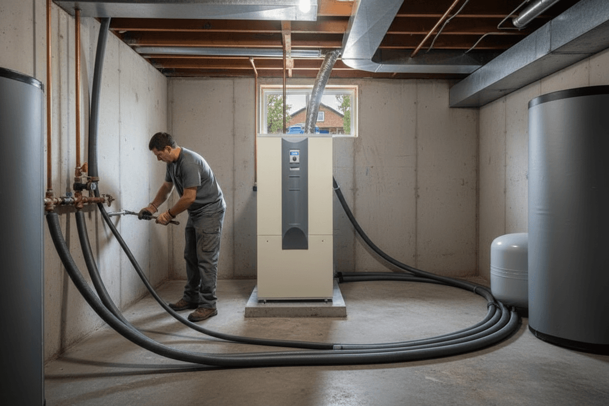 Geothermal Heat Pump Installation