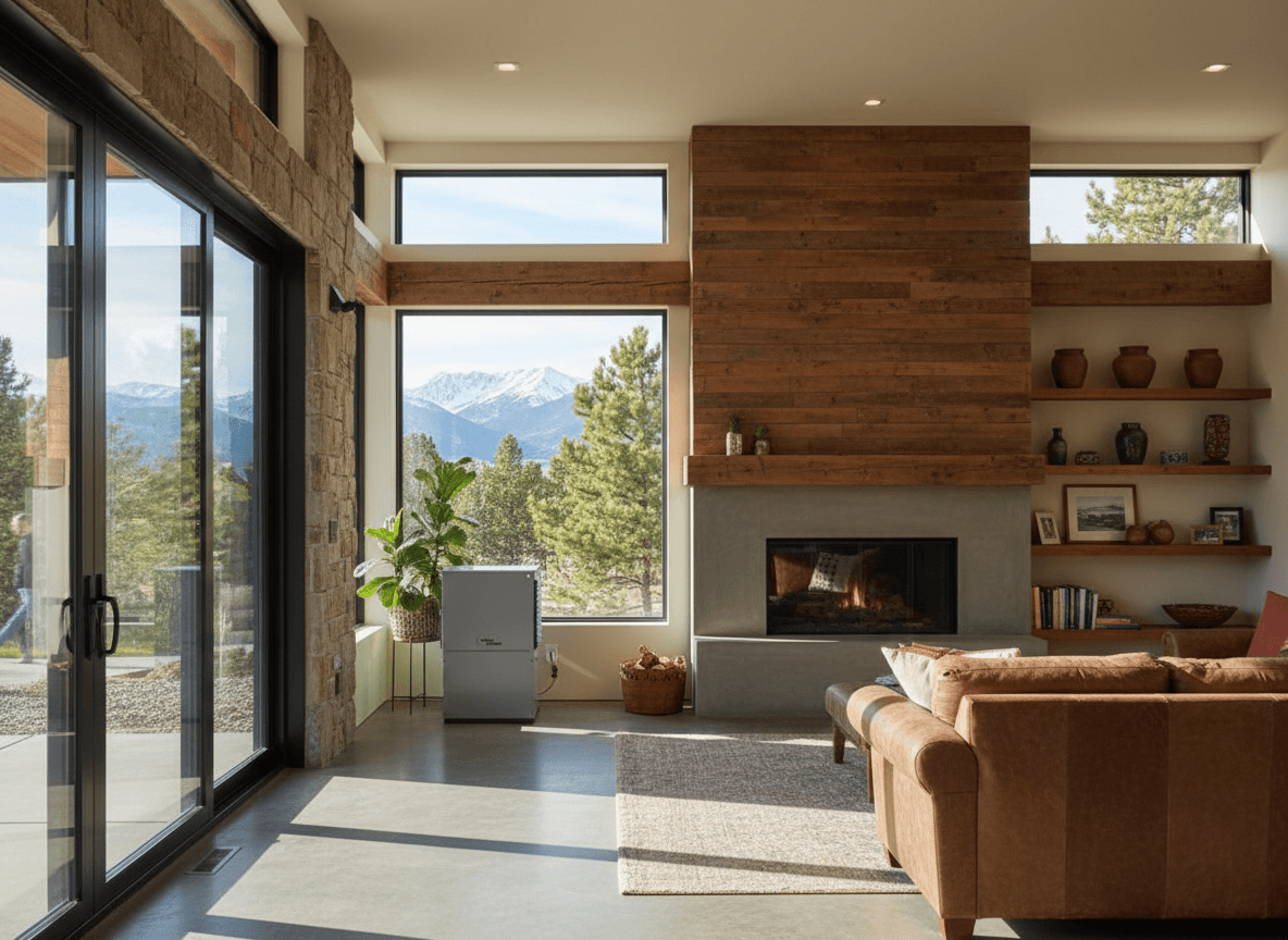 A finished geothermal heat pump installation project